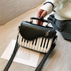 Piano Keyboard Design G Clef Logo Charming Handbag