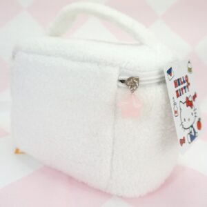 Sanrio Modern Plush Hello Kitty White Makeup Bag