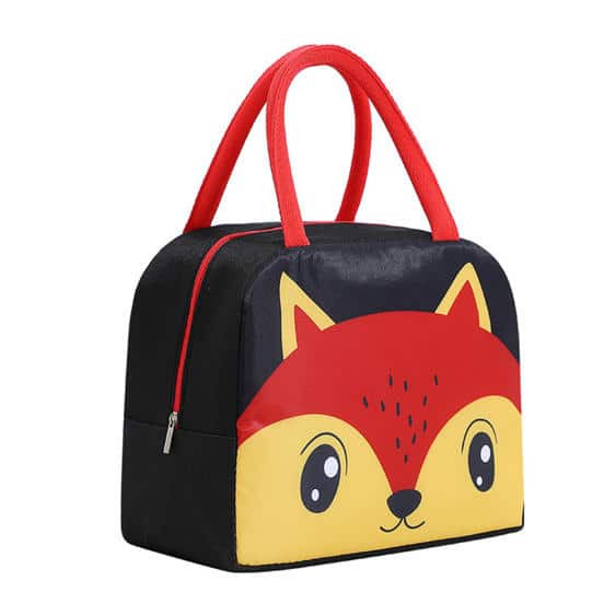 Adorable Fox Canidae Black Thermal Lunch Pail
