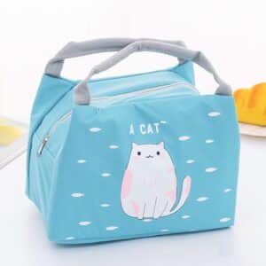 Charming Cat And Mini Fishes Pattern Lunch Pail