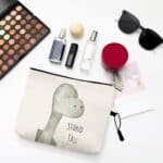 Cute Dinosaur Watercolor Stand Tall Makeup Pouch