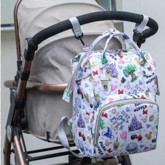 Cute Disney Cartoon Icons White Diaper Backpack