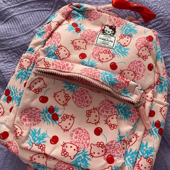 Cute Hello Kitty Cherry Pattern Pink Backpack