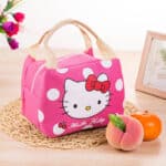 Cute Hello Kitty Polka Pattern Pink Lunch Bag