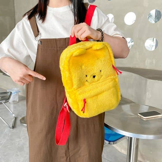 Cute Winnie The Pooh Design Yellow Backpack