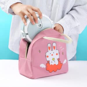 Kawaii Angel Cartooned Rabbit Thermal Lunch Bag