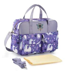 Kawaii Magic Unicorn Art Purple Changing Bag