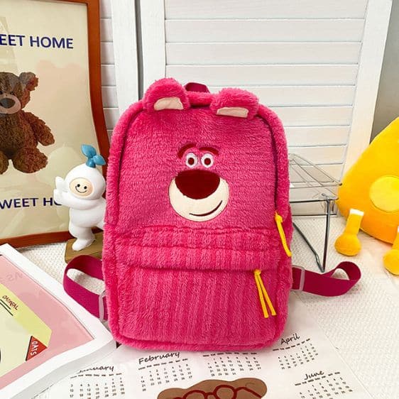 Kawaii Toy Story Lotso Bear Pink Backpack