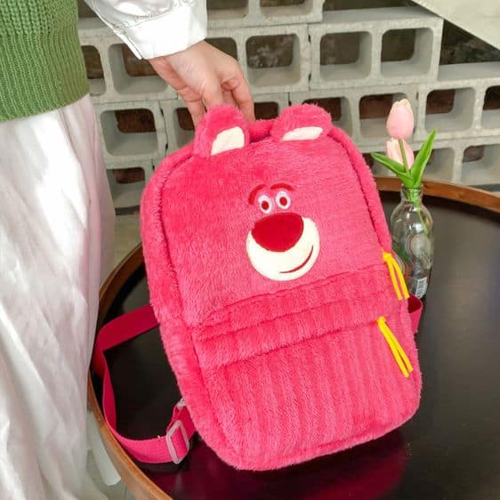 Kawaii Toy Story Lotso Bear Pink Backpack
