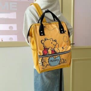 Kawaii Winnie The Pooh Yellow Changing Backpack