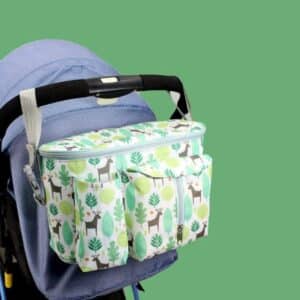 Lovely Forest Deer Design Green Diaper Bag