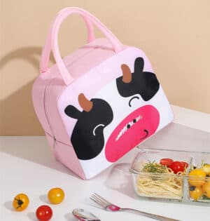 Lovely Happy Calf Design Insulated Lunch Basket