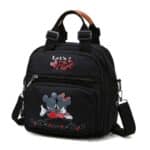 Charming Mickey & Minnie Mouse Black Baby Backpack