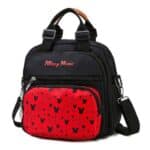 Cute Mickey Mouse Head Art Black Red Diaper Backpack