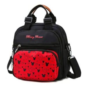 Cute Mickey Mouse Head Art Black Red Diaper Backpack