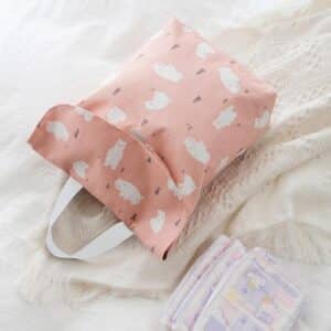 Cute Winter Polar Bear Pattern Light-Pink Baby Bag