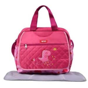 Kawaii Baby Sky Dinosaur Design Pink Changing Bag