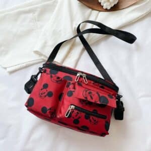 Kawaii Mickey Mouse Pattern Red Changing Bag