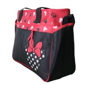 Lovely Minnie Mouse Head Ribbon Black Red Baby Bag