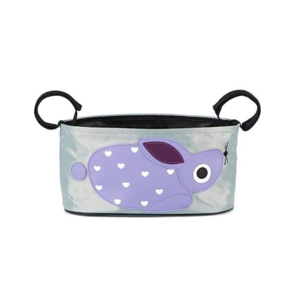 Lovely Purple Rabbit Design Gray Girly Baby Bag
