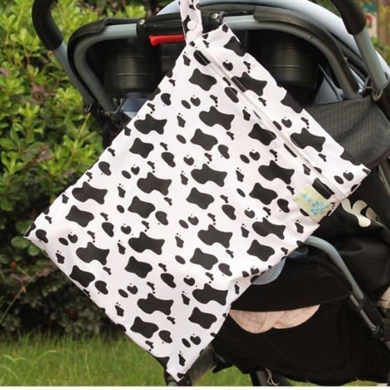 Trendy Cute Cow Animal Pattern White Changing Bag