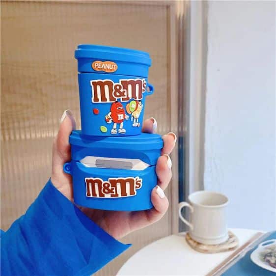 Charming 3D M&M Chocolate Blue AirPods Cover