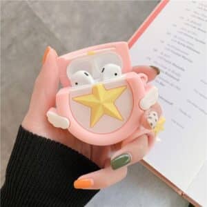 Charming Star & Wings Pink Girly AirPods Case