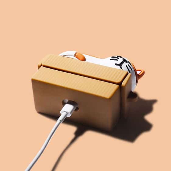 Cute Animal Cat Sleeping Brown AirPods Cover