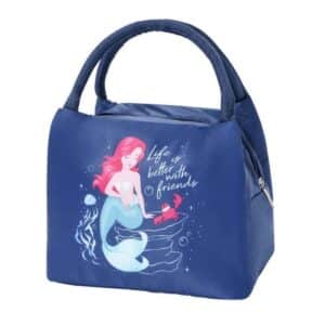 Cute Mermaid And Crab Design Navy Blue Bento Bag