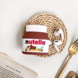 Cute Nutella Chocolate Spread Jar Brown AirPods Case