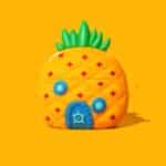 Cute Spongebob Pineapple House Orange AirPods Case