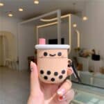 Kawaii Bubble Milk Tea Brown 3D AirPods Cover