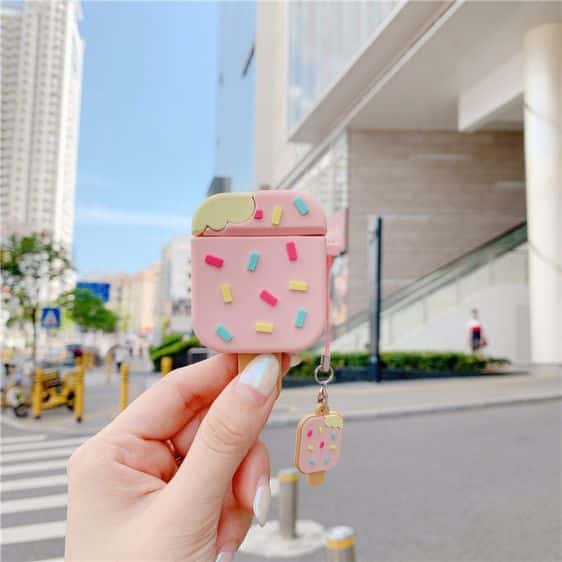 Kawaii Ice Cream Pink Woman AirPods Cover