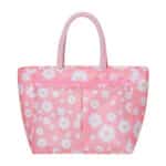 Lovely Daisy Flower Pattern Pink Lunch Basket