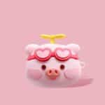 Lovely Pig Head Take-Copter Pink AirPods Cover