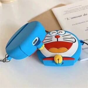 Adorable Happy Doraemon Head Blue AirPods Case