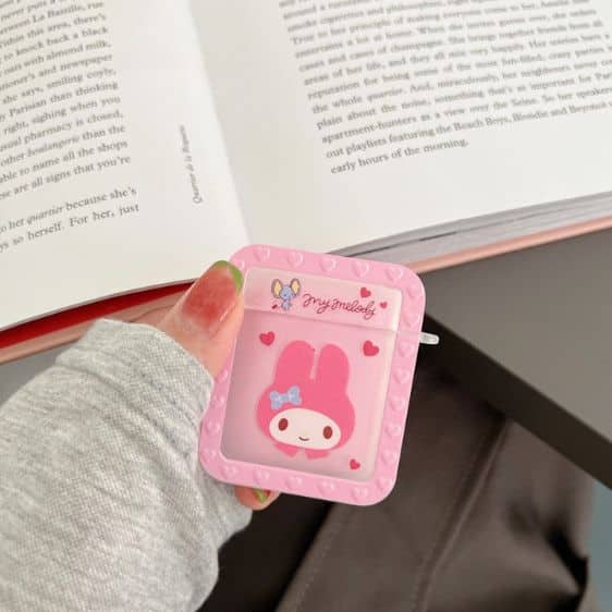 Adorable My Melody Head Logo Pink AirPods Case