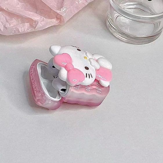Charming Sanrio Hello Kitty Pink Girly AirPods Case