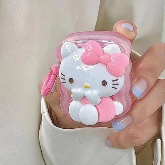 Charming Sanrio Hello Kitty Pink Girly AirPods Case