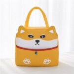 Charming Shiba Inu Dog Yellow Insulated Lunch Bag