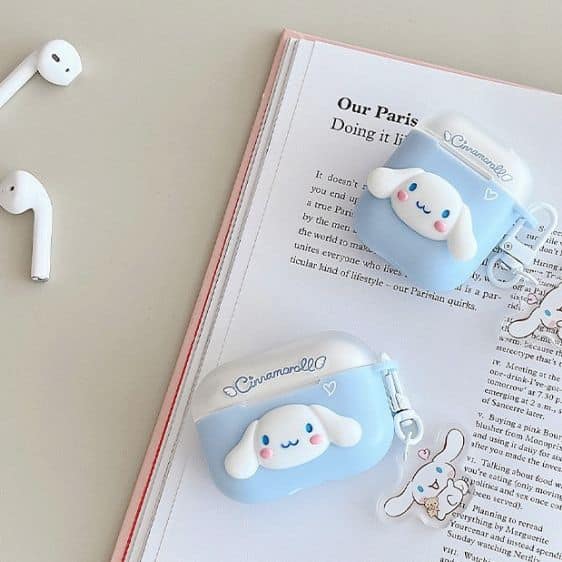 Cute Sanrio Cinnamoroll Light Blue 3D AirPods Case