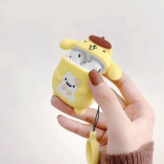 Cute Sanrio Pompompurin 3D Yellow AirPods Case
