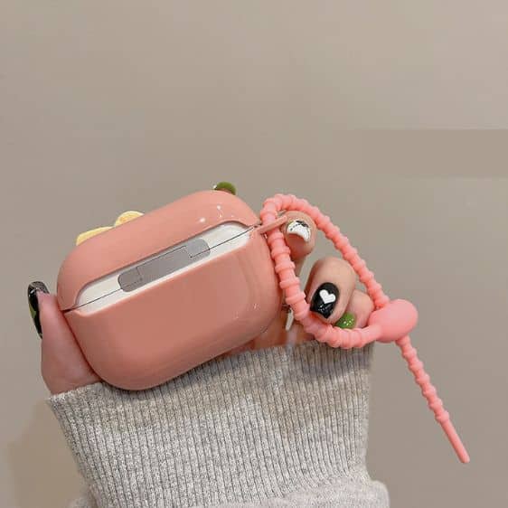 Kawaii Hello Kitty Pink Ribbon Head 3D AirPods Case