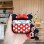 Kawaii Minnie Mouse Dots Pattern AirPods Case