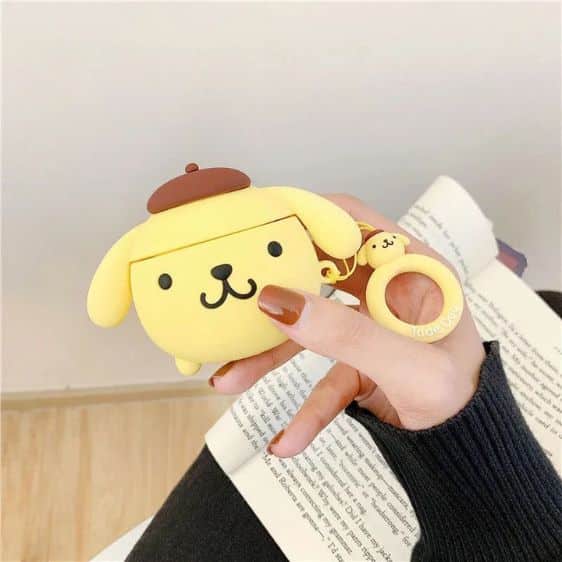 Kawaii Yellow Dog Pompompurin 3D Head AirPods Cover