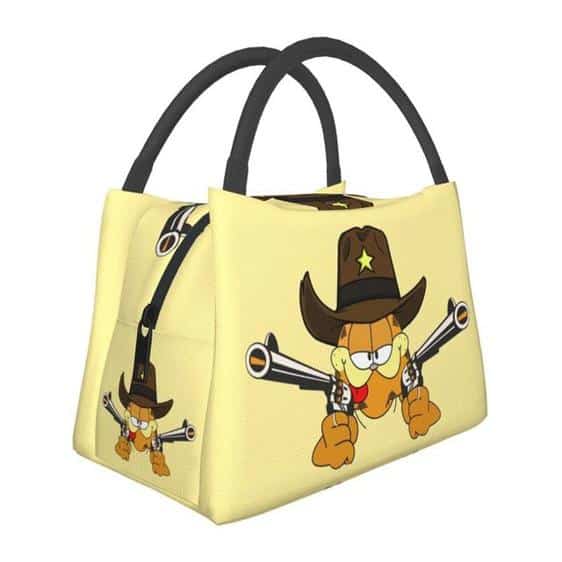 Lovely Cowboy Garfield Design Thermal Lunch Tote