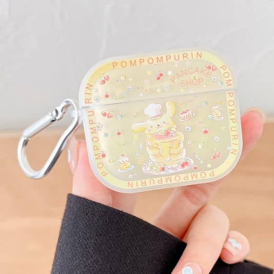 Sanrio Pompompurin Pancake Shop Yellow AirPods Case