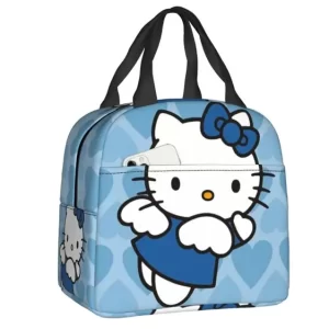 Charming Hello Kitty With Angel Wings Blue Bento Bag