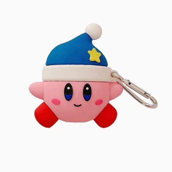 Charming Kirby Wearing Star Bonnet Pink AirPods Case
