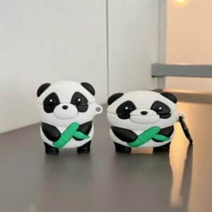 Charming Panda Holding Bamboo 3D AirPods Case